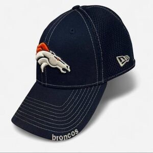 New Era 39THIRTY Denver Broncos Navy Mesh Logo Cap, S/M